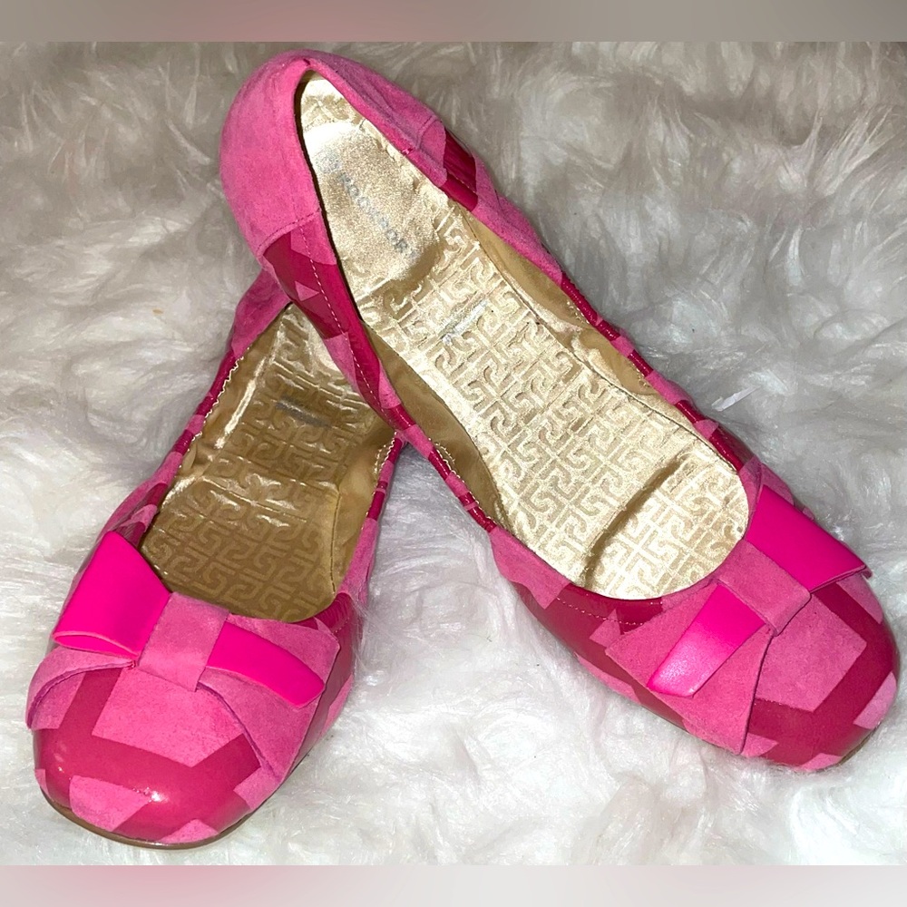 ROCKPORT - Pink Satin Flats sz 10 like new